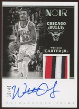 2019-20 Panini Noir Wendell Carter Jr. Autographed Prime Bulls 16/40 #ABW-WCJ