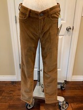 Pilcro and the Letterpress Brown Velvet "Serif" Fit Pants, Size 26, NWT 