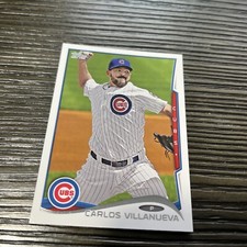 2014 Topps Series 1 Chicago Cubs Baseball Card #272 Carlos Villanueva
