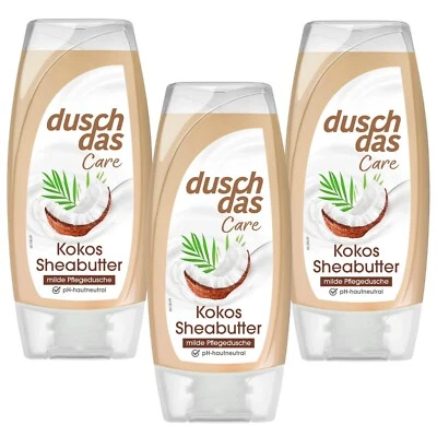 3x 225ml Duschdas care Kokos Sheabutter milde Pflegedusche ph- Hautneutral - Bild 1 von 3