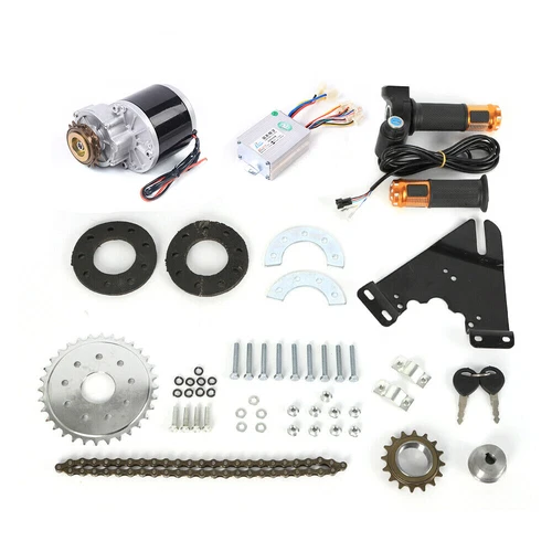 350W 24V Electric Bike Conversion Kit with Brush Motor and Freewheel - Picture 2 of 9