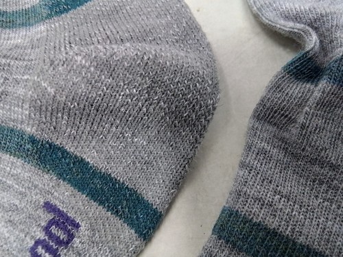 Smartwool Hike Light Cushion Crew Socks Girl's Large Grey, Blue - Picture 3 of 3