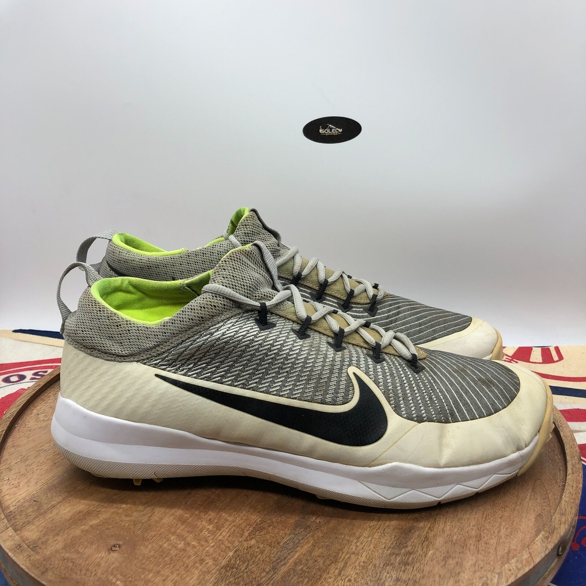 Nike Neon Golf Shoes NIKE Golf Shoes Lunarlon Men Grey Neon Green