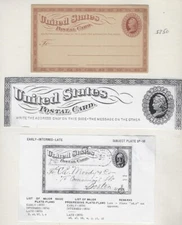 Plated UX3 SP50 Postal Card, MINT ex -Dr Parks Collection Identified