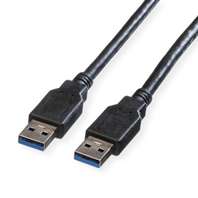 USB 3.2 Gen 1 Kabel, Typ A-A, schwarz, 3 m