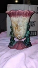 Vintage Hull Pottery Footed Vase Suspended Vase Double Stemmed 8 Inches Tall