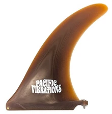 Longboard 10” Pacific Vibrations FIN SURFBOARD 4A template Chocolate  Fiberglass