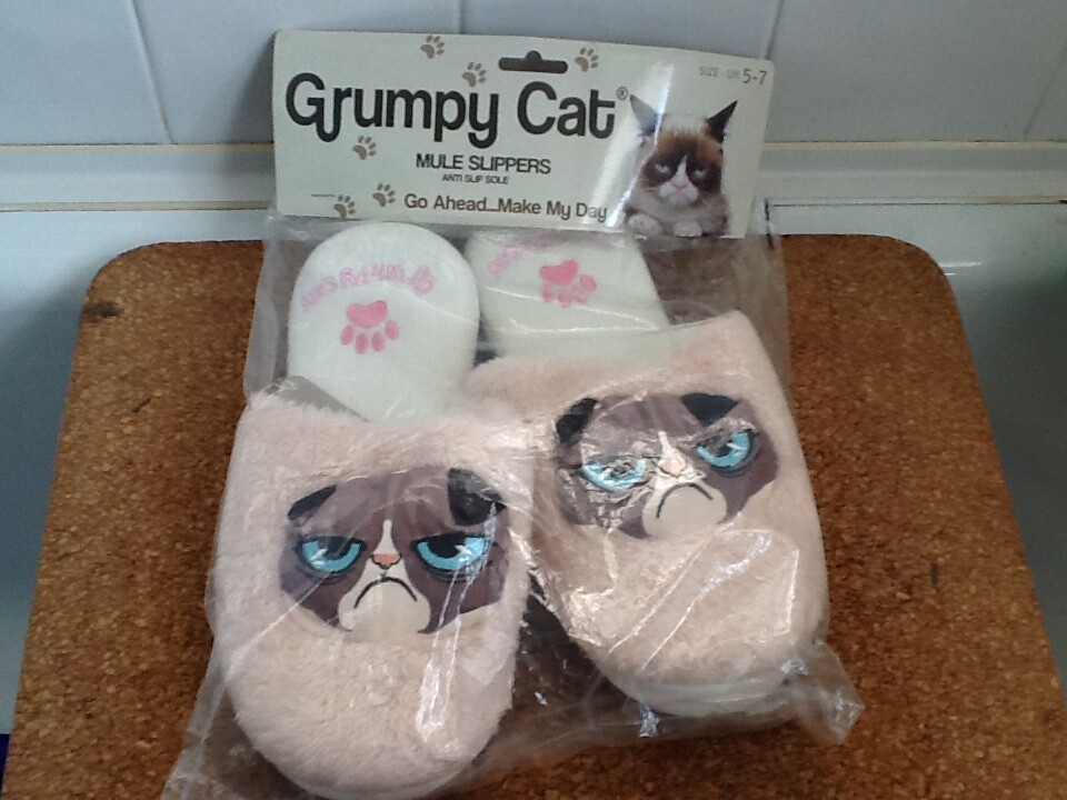 grumpy cat slippers