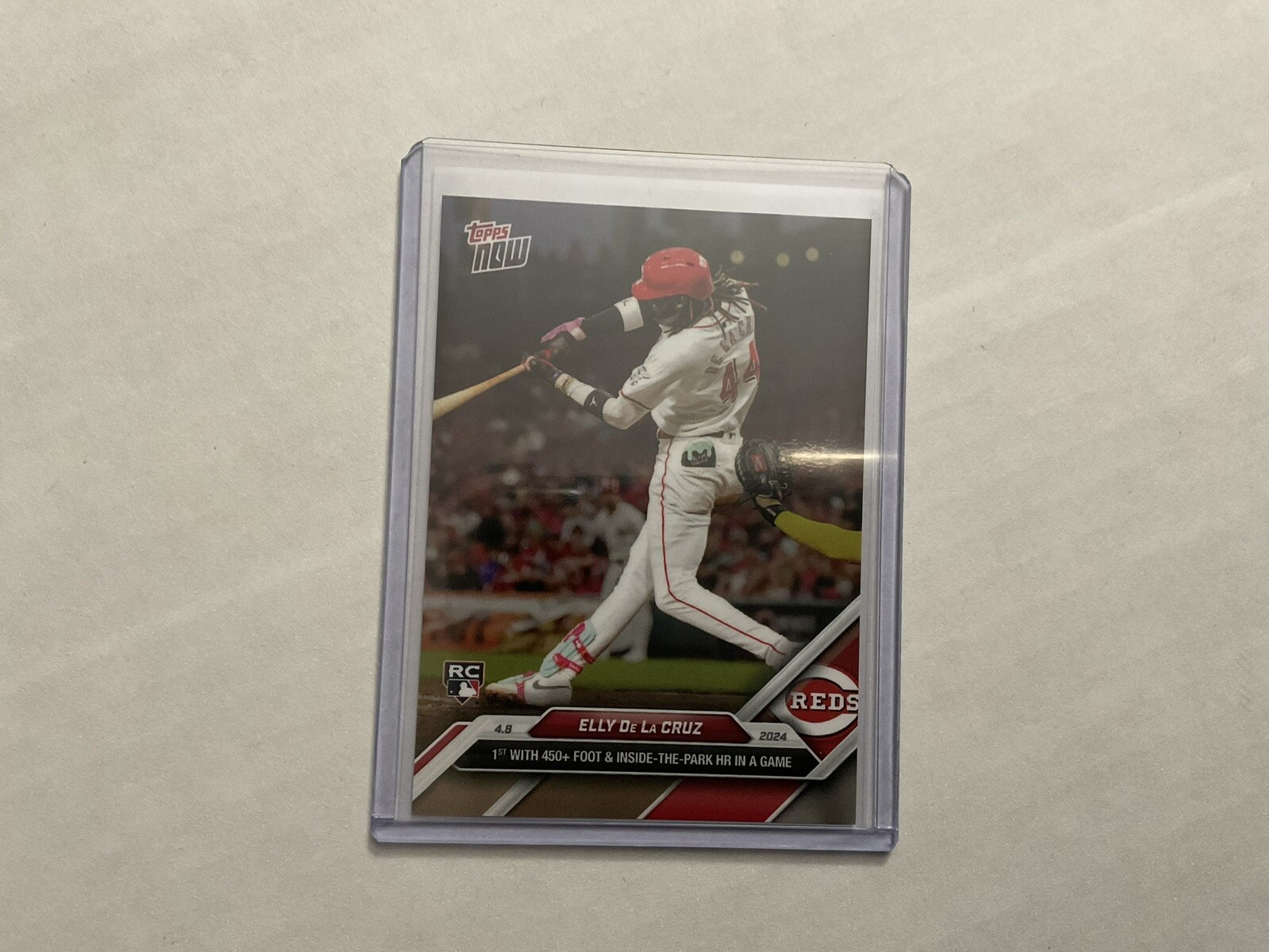 Elly De La Cruz-2024 MLB TOPPS NOW #50 RC Record Setting 450+ 1st Inside Park HR