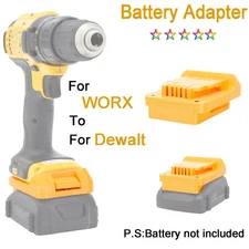 For Worx 20V 6-pin Lithium Battery Adapter to for Dewalt 20V Cordless Power Tool