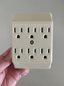 6 Outlet Adapter Extender - Beige