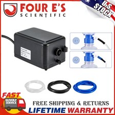 Lab Vacuum Pump 18 L/Min 110V with Switch, Vacuum Filtration Pump w/ 3 Hose Size
