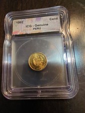 1992 Peruvian coin, ICG Genuine 