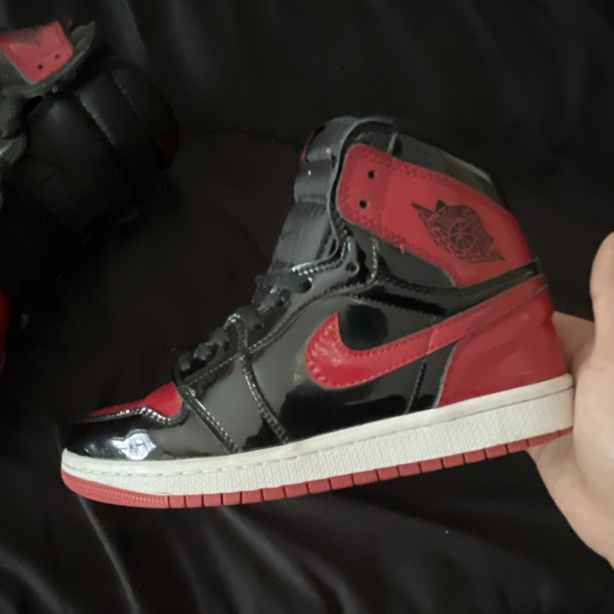 Jordan Air Jordan 1 Retro High OG Patent Bred Black Red High Top