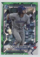 2021 Bowman Sapphire Edition Chrome Prospects Green Refractor Austin Martin 0wv1