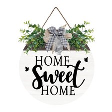 Wooden Welcome Sign for Front Door Home Sweet Home Decor Sign Hanging Home Porch