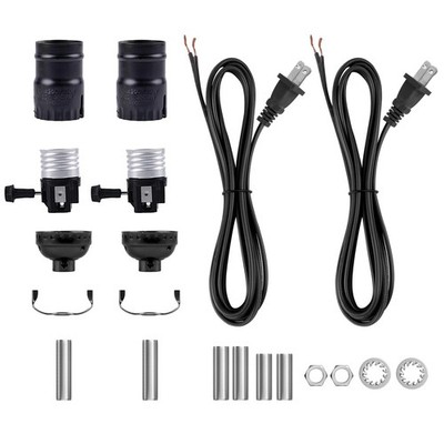 Lamp Repair Kit for Table Lamps,Floor Lamp Rewire Kit with 2 Way E26 Lamp Soc...
