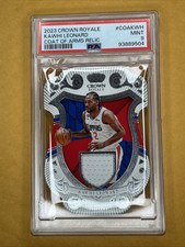 2023-24 Panini Crown Royale Kawhi Leonard Coat of Arms Patch #COA-KWH PSA 9 MINT