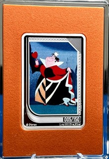 2024 Agoro DISNEY Classics Trading Coin QUEEN OF HEARTS Topaz 1oz Silver LOW #5