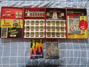 Gilbert Chemistry Experiment Lab 12054, 1958, Near Complete, Education