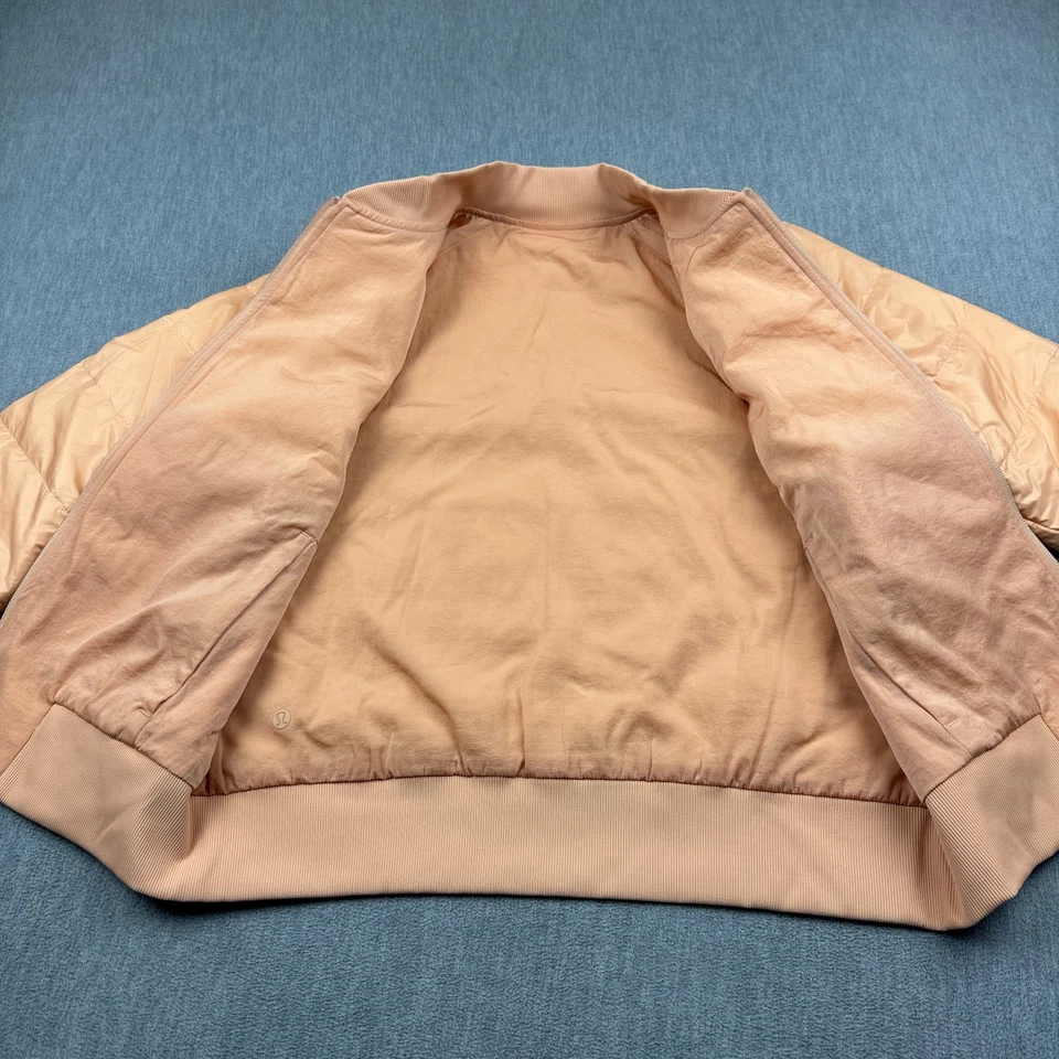 Lululemon Jacke Damen 10 Smoky Blush Non Stop Reversible Bomber Full Zip Logo - Bild 4 von 4