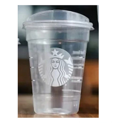 12 oz STARBUCKS TALL Disposable Clear Plastic 50 Cold Drink Cups WITH 75 LID