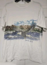 Abercrombie & Fitch Soft A&F Tee Yellowstone, Wyoming Eagle 2-Sided Tee Men L