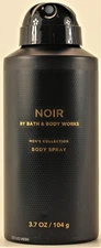 Bath and Body Works NOIR Deodorant Deodorizing Body Spray for Men 3.7 OZ