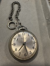 Vintage Westclox Pocket Ben Pocket Watch UNTESTED with chain