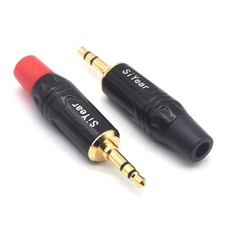 SiYear 3-Pole 3.5mm Stereo Headphone Jack Male Plug Repair Replacement 2 PACK