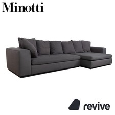 Divano angolare in tessuto Minotti grigio
