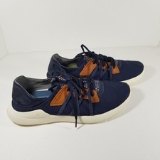 Olukai Kapalua Golf Shoes Men's Size 10.5 Spikeless Mesh Sneakers Blue Tan