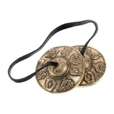 Nepal Tingsha Cymbals Buddhist Bell for Relaxing Spiritual Meditation Bell 2.5"