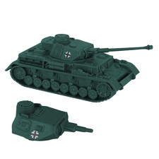 BMC CTS WW2 German Panzer IV Tank Classic Toy Soldier GREEN Plastic Vehicle