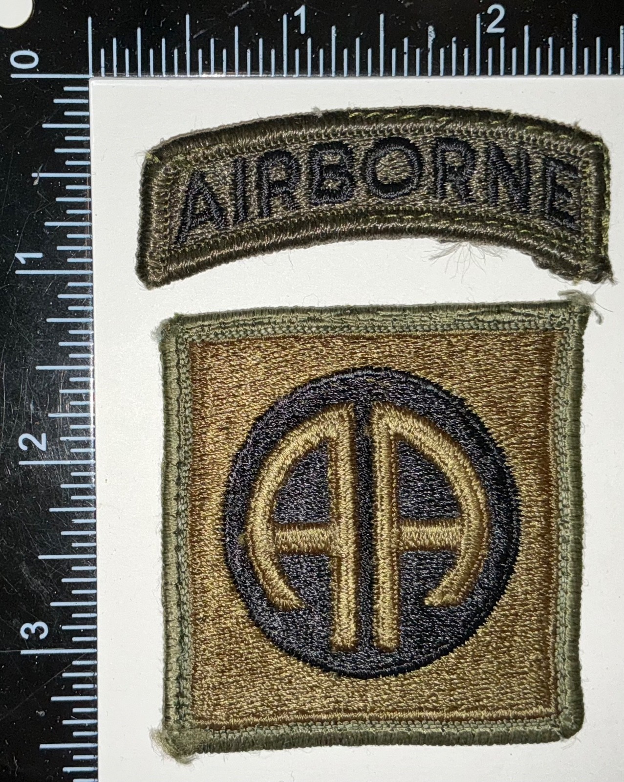 Cold War US Army 82nd Airborne Division Merrow Edge SUBDUED Patch