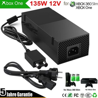 Neu Xbox 360 Slim Slim/S Netzteil Brick AC Adapter Ladegerät mit Netzkabel
