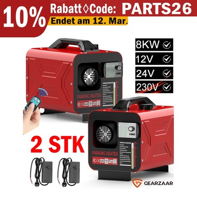 2X 8KW 12V 24V 230V Diesel Auto Heizung Standheizung Luftheizung LCD APP Funk CE