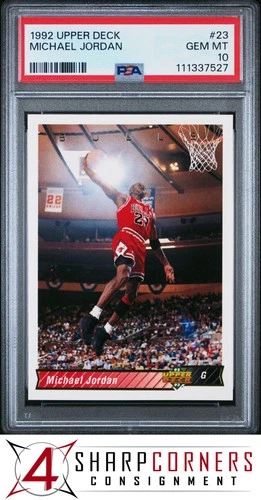 1992 UPPER DECK #23 MICHAEL JORDAN BULLS HOF PSA 10