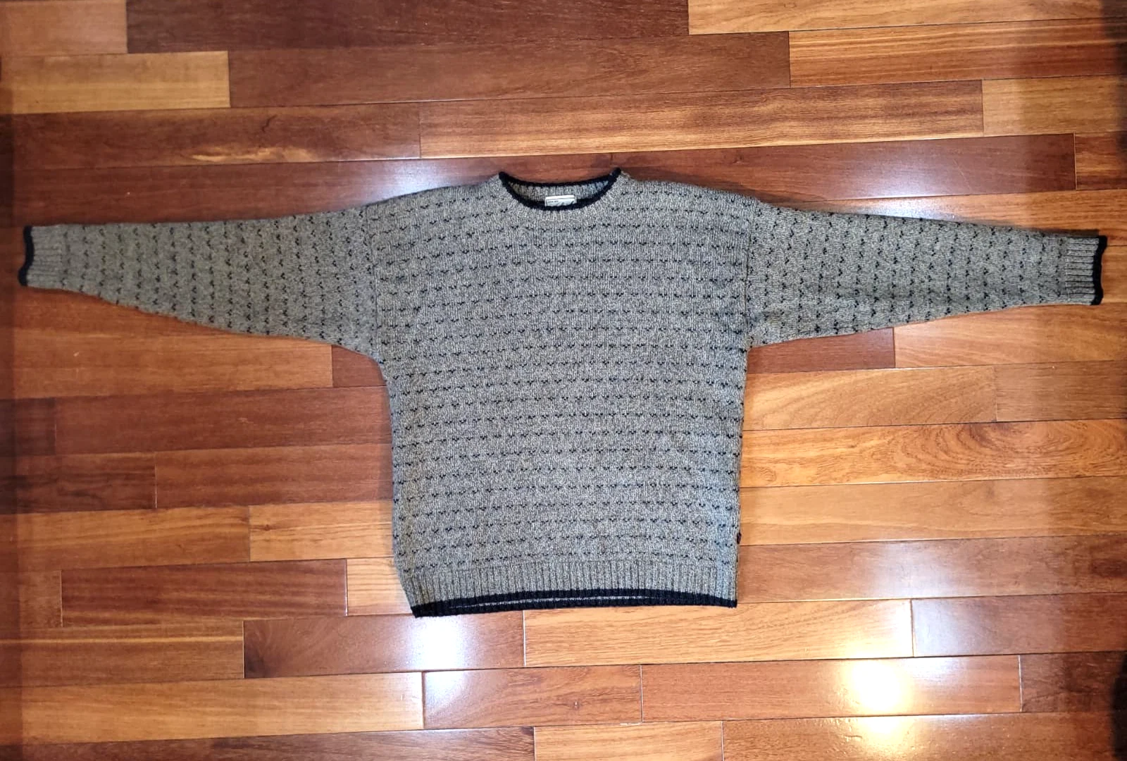 Vintage Woolrich Sweater Mens Large L Brown Herb Tweed Knit Wool Blend Fisherman