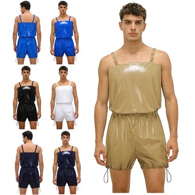  Herren Rompers Wasserdichter Adaptiver Overall Einteiler Jumpsuit Unterwäsche 