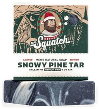 Dr. Squatch SNOWY PINE TAR Bar Soap Men's Limited Edition Medium Grit 5oz
