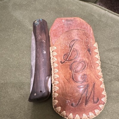 Friedr. Herder Abr. Sohn Vintage Slipjoint Pocketknife, Wood, Steel Clip