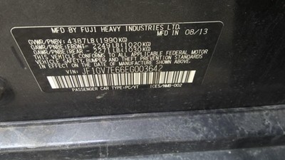 Subaru Impreza 2012-2014 Manual Transmission 2.5L 4WD w/ turbo