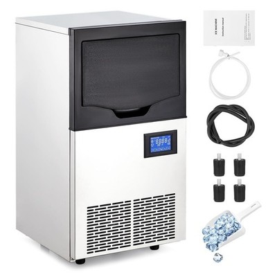 Commercial Ice Maker Machine Under Counter 100Lbs/24 Hour with 35Lbs Ice Storage
