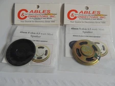 2 pieces of 40mm (1.5") 8 Ohm 0.5 Watt Round Thin Speakers 