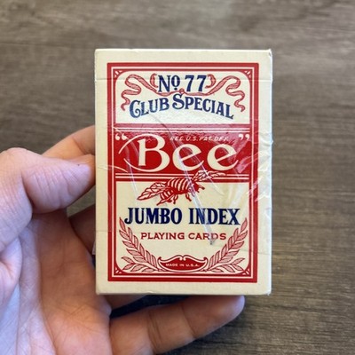 Vintage Bee No. 77 Jumbo Index Playing Cards No Barcode Brand New