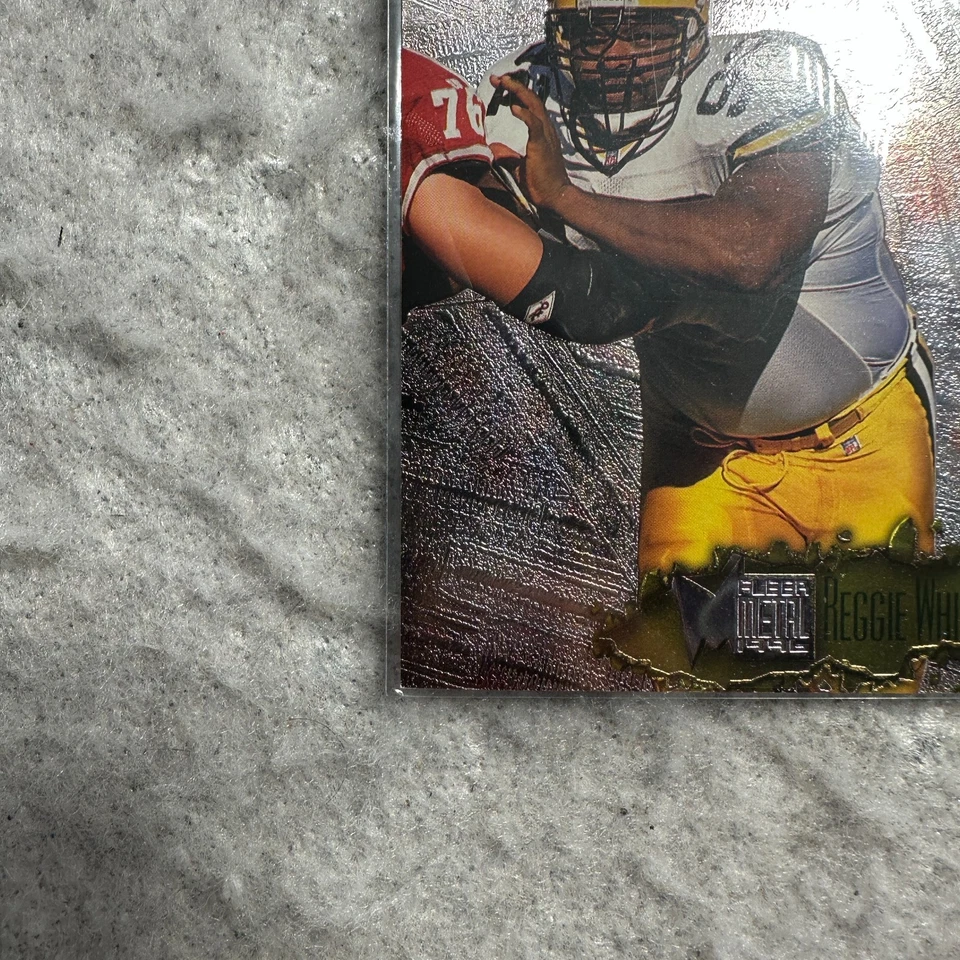 1996 Fleer Metal Base Card Reggie White #46 Green Bay Packers - Image 2 of 4