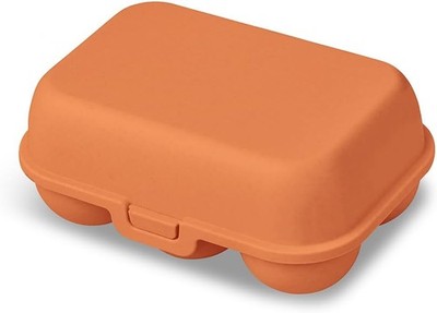 EGGS TO GO Eierbox für 6 Eier, Aufbewahrungsbox mit Clipverschluss, Eierbehälter