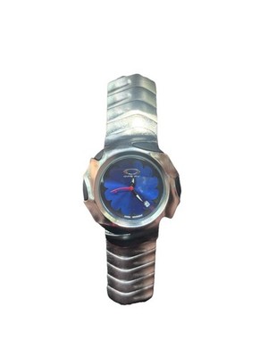 Vintage y2k Oakley Blade 2 Swiss Watch Blue Dial, Stainless Steel, 10 Bar