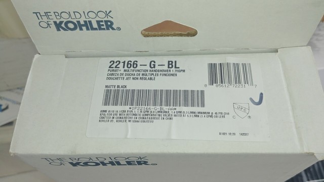 Kohler Purist Handbrause – Gebürstete Bronze, 3 Sprühfunktionen, Wassersparend 1,75 L/min